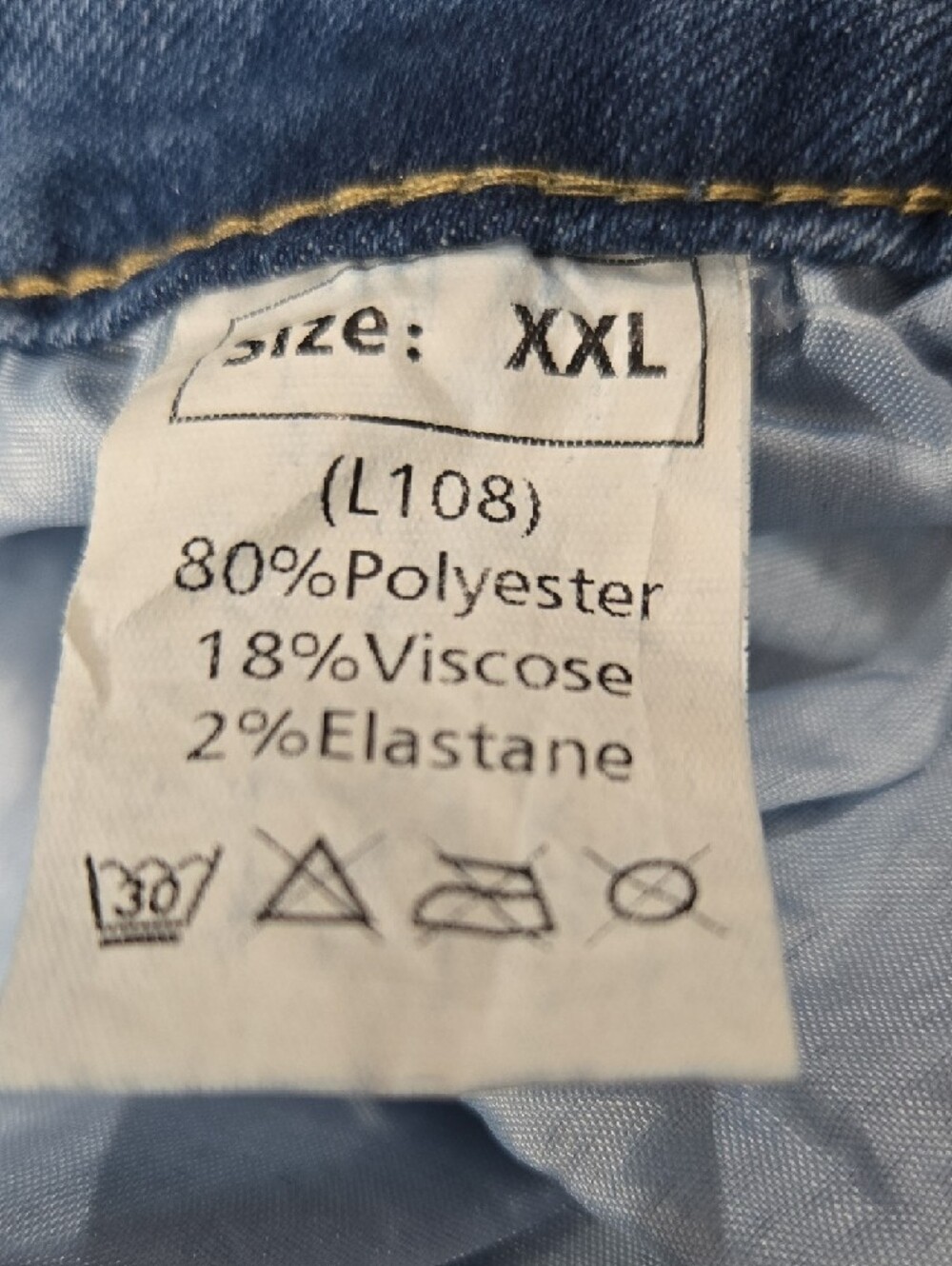 High-Rise Wide Leg Women's Denim Jeans in Mid Blue - Picture 5 of 6